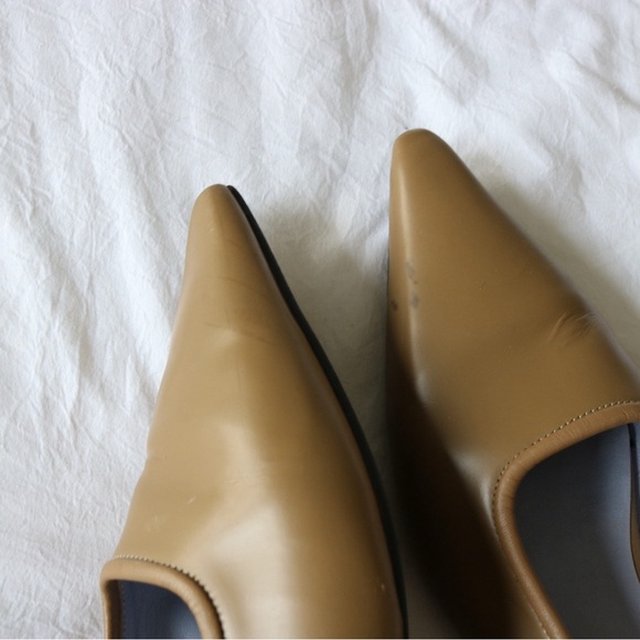 GANNI | Khaki Pointed Toe block slingbacks 39 - Picture 4 of 4